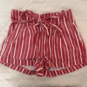 Red and white stripe American Eagle Outfitters shorts